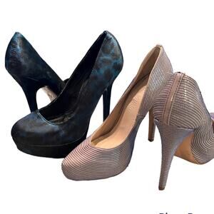 Y2K Colin Stuart 2 Pairs of Platform Stilletto Pumps Size 5 Pin Up Going Out